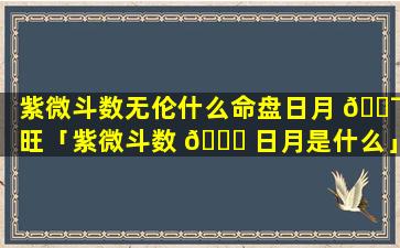 紫微斗数无伦什么命盘日月 🐯 旺「紫微斗数 🍁 日月是什么」